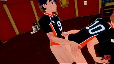 Haikyuu Yaoi - Kageyama fucks Hinata in a table - Japanese Asian Manga Anime Cartoon Game Gay Porn Animated Video