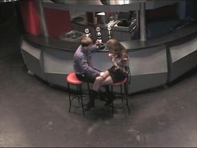 Voyeur girl at the bar