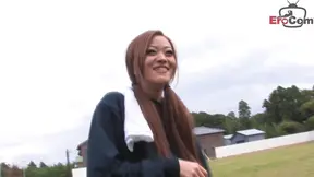 Naughty Asian Teen Gets Naked And Gangbangs Without A Condom