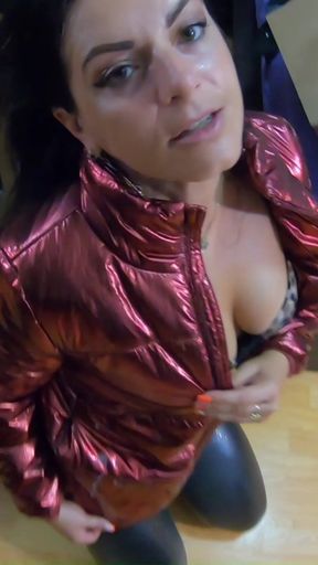 i love to have cum on my down-jacket