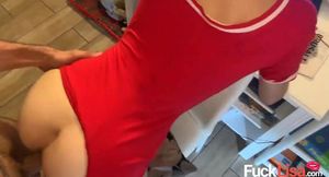 CLOSE UP BUTT banging my sexy 18yo Stepsis