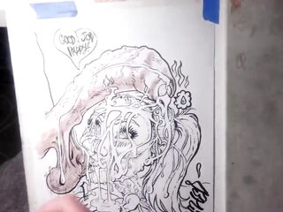 "High Brow Art" Hot cum catcher turned into a true masterpiece. Music by: CeehDeeh