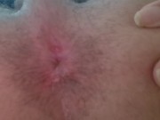 Spread and pulsating my virgin anus
