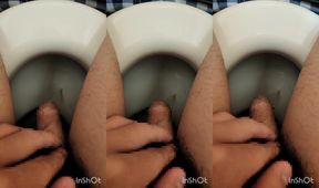 gay japanese boy pissing in wet morning bathroom