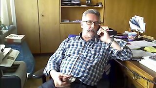 Grandpa needed release at the office