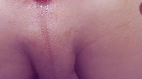 play with balls, fisting and cum inside condom