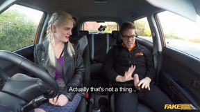 Fake Driving Lesson Ends With Her Covered In His Precum