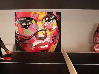 My boyfriend is betting me on his game and he has to watch me have sex with his friend and his girlfriend - Ambar Prada