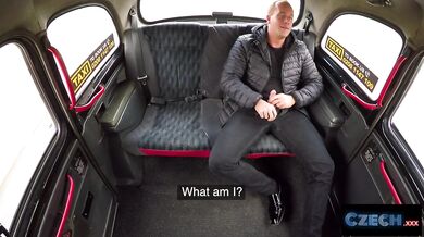 CZECH XXX - Hot Blonde Taxi Driver with Hugh BOOBS gets Pussy Licking Orgasms