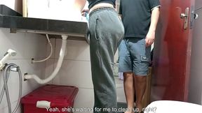 Maid Is Caught in the Bathroom.