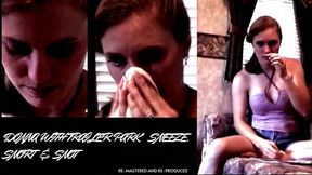 DONNA WITH TREE AND TRAILER SNEEZES REMASTERED * SNEEZES, NOSEBLOWS AND MORE!