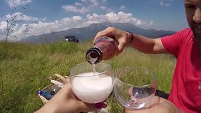 FUCKING CRAZY HOLIDAYS (UNCENSORED) - episode 3 - OUTDOOR FUCK SURROUNDED BY MOUNTAINS - INCL. PISSING