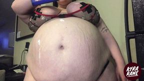 Rarely Lotioned Tight Stuffed Blubber Belly (MP4 SD)