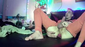 Top Gets Crazy and Tries Out Wide Variety of Dildos in His Own Hole Camming on Chaturbate with Rando
