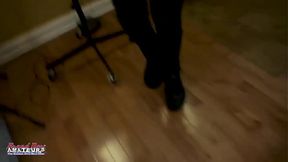 Lovely Busty Brunette Kylie Enjoys Sucking A Tasty Sausage To Get Banged!