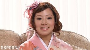 hot sex and blowbang fucking a sexy teen with japanese kimono