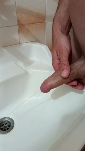 Pissing and jerking my dick