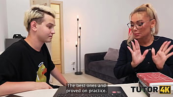 TUTOR4K  MILF tutor in stockings got so mad and then so horny so she tried dicks  Hot sex with private teachers Malusha