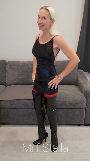 Thigh High Boots with a little black dress