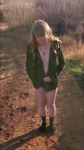 Naked Mom Masturbation| Hot MILF in public