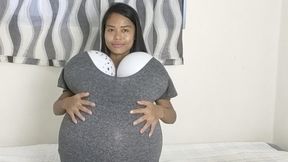 Camylle Ballon Stuffing Pregnant Belly Huge Balloon Boobies
