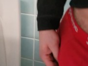 Johnholmesjunior flashing his hard cock in busy public vancouver park bathroom