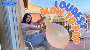 Loudest Blow to Pop on the Balcony in Spain