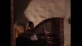 Blondie's hairy pussy gets stuffed by two big cocks