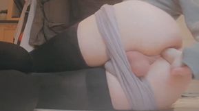 Sissy Femboy Playing with His Big Ass - Dildo Fun