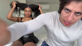 Hot Cura�ao cutie snatches a hard creampie from muscular guy