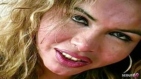 Neighbor Gets a Blowjob From a Blonde Tranny and Cums