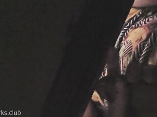 Risky Public Tugjob Below Table in crowded Sports Bar