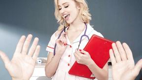 ”Hot Nurse Gives Helping Hand... & Snatch”