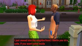 she invited his neighbor to a cake and turned into sex