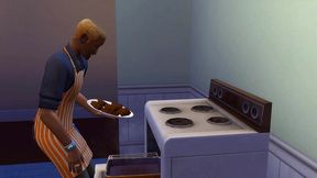 she invited his neighbor to a cake and turned into sex
