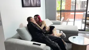 My girlfriend and I get it on in the kitchen with her boyfriend visiting.