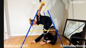 Her first time strappado'd