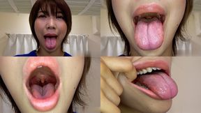 Kyoko Hanamiya - Erotic Tongue and Mouth Showing - MOV