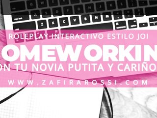 ROLEPLAY & JOI HOME OFFICE CON TU NOVIA PUTITA Y CARIÑOSA [HOMEWORKING] ASMR AUDIO SEXY SOUNDS