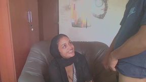 Behind the Scenes of Hijab Office MILF Had a Visitor Neighbor Boy