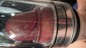 Mr Thick Dick 02: Milking Machine on an 8 inch thick uncut cock