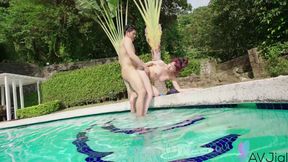 Intense Poolside Sex Session Between Chinese Girl Ranako and Her Swimming Instructor