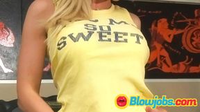 Naughty blonde with huge tits loves anal and pussy play