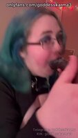 Manipulatrixxx's BBC Affair: Thick Goth Girl's Sloppy Blowjob Ends in Massive Facial