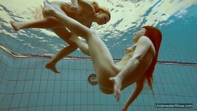 ”Gorgeous juicy teens chicks swimming naked”