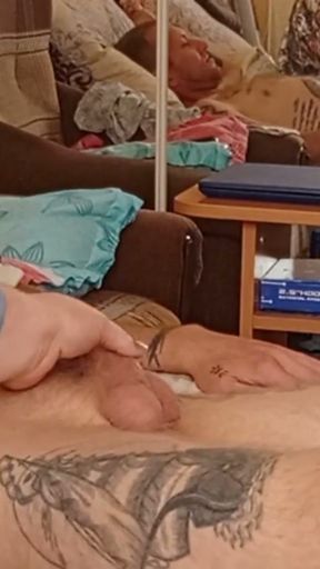 Mother-in-law jerks off and does blowjob with cumshot   Clip 1