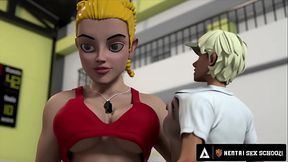 HENTAI SEX UNIVERSITY - Hentai Student Eats Out His Teacher'_s Perfect Pussy Until She Orgasms!