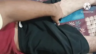 First time touching my stepdad's huge monster cock and giving him a handjob
