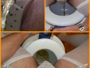 Tri view pissing my white cotton panties
