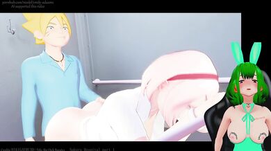 Boruto fucked Sakura while she was treating him in the hospital